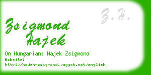 zsigmond hajek business card